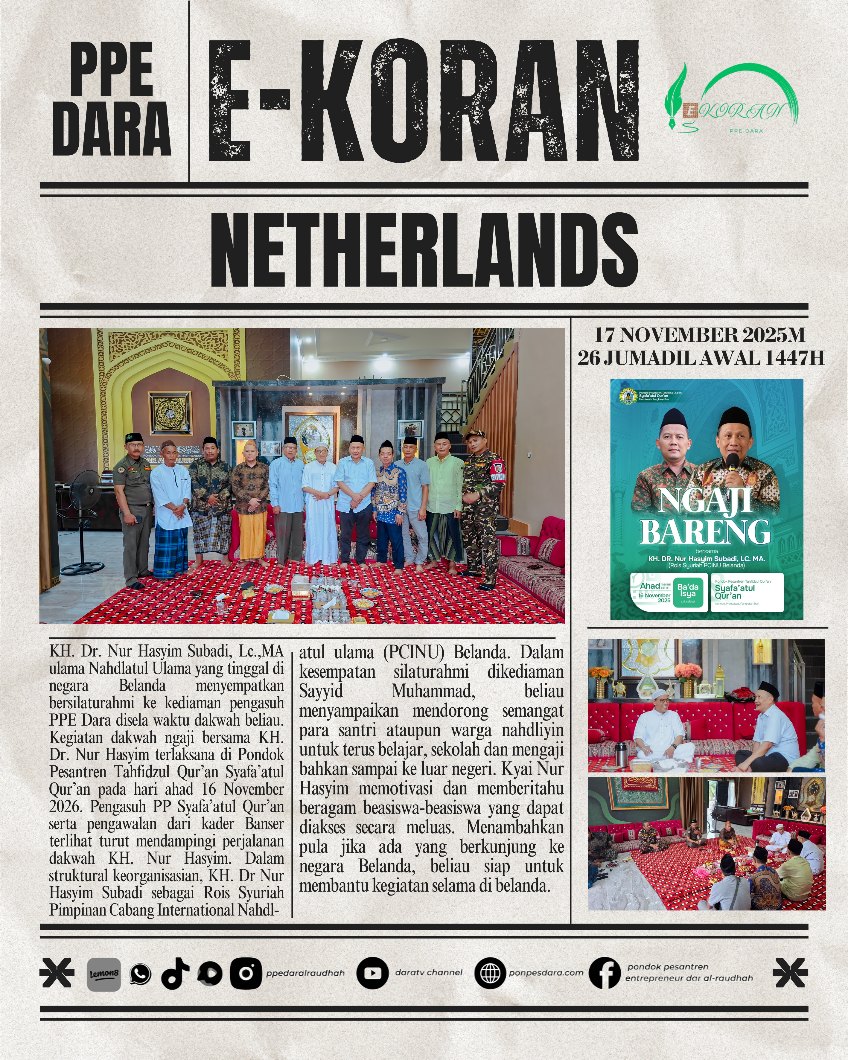 Silaturahmi Pcinu Belanda